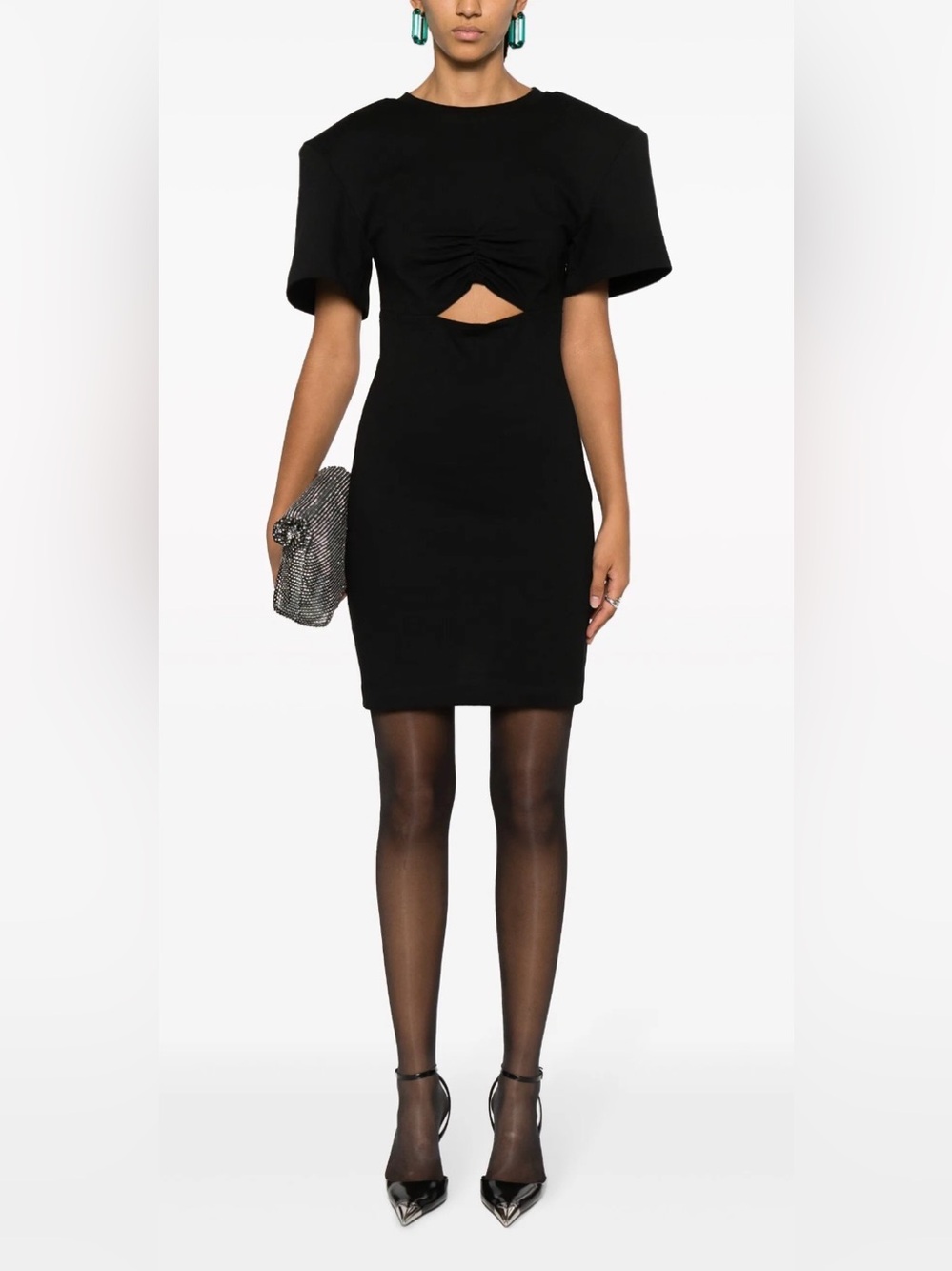 Nensi Dojaka Black Cutout Mini Dress, XS